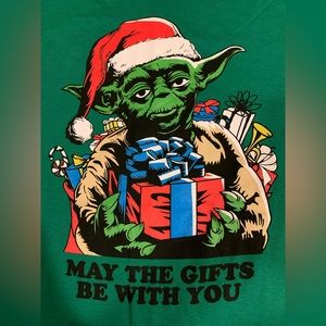 Star Wars May the Gifts Be With You Yoda T-Shirt Size Large